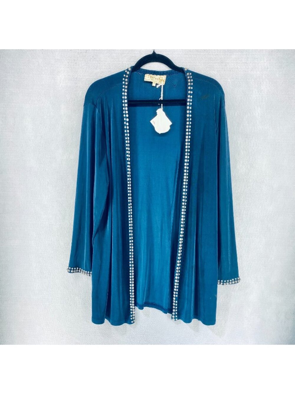 Double D Ranchwear Sweater Womens S Liquid Knit Cardigan Western Studded NWT